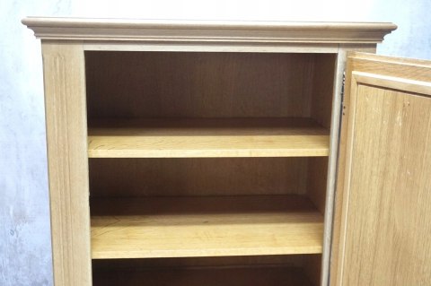 H-P STYLOWA SZAFKA DĘBOWA BIELIŹNIARKA BIBLIOTECZKA KOMODA RUSTYKALNA