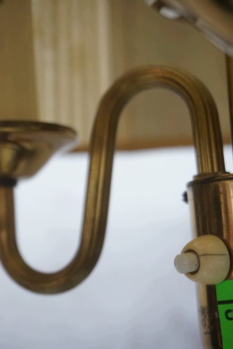 H-P WSPANIAŁA LAMPA PODŁOGOWA MOSIĄDZ RETRO VINTAGE LATA 40/50