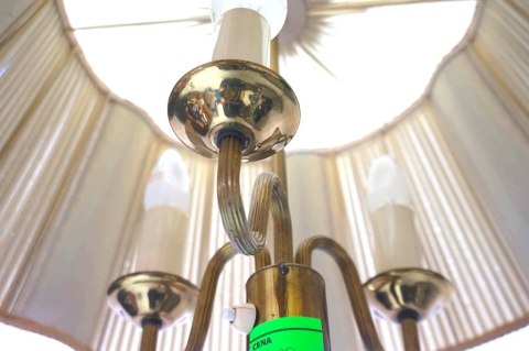 H-P WSPANIAŁA LAMPA PODŁOGOWA MOSIĄDZ RETRO VINTAGE LATA 40/50