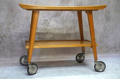 H-P BAREK STOLIK NA KÓŁKACH OPAL MÖBEL - MID-CENTURY MODERN, LATA 60