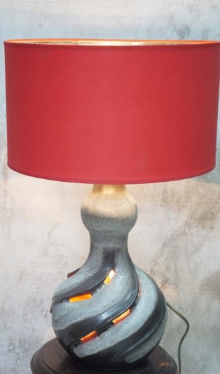 H-P DUŻA CERAMICZNA LAMPA STOŁOWA NIEMCY LATA 70-te