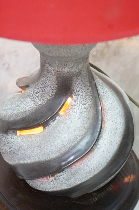 H-P DUŻA CERAMICZNA LAMPA STOŁOWA NIEMCY LATA 70-te