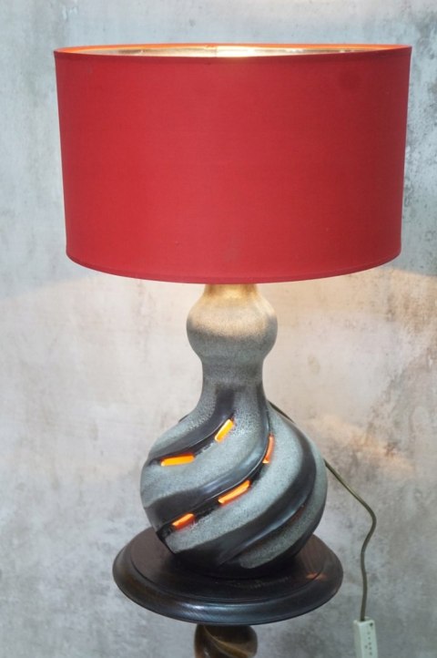H-P DUŻA CERAMICZNA LAMPA STOŁOWA NIEMCY LATA 70-te