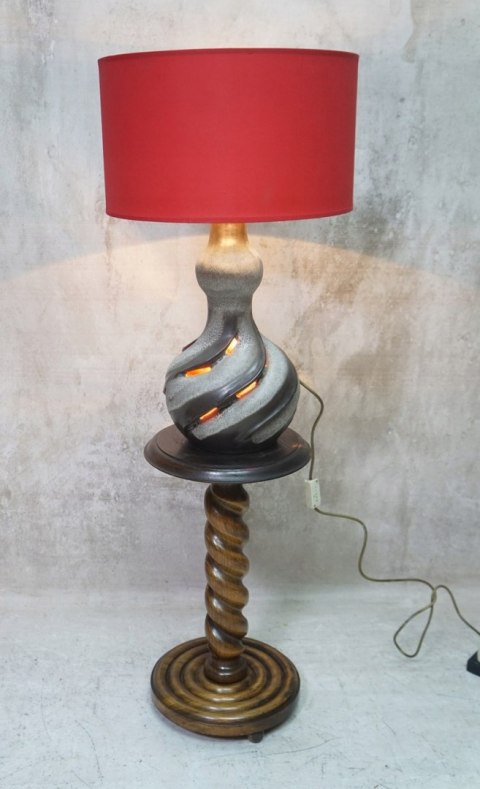 H-P DUŻA CERAMICZNA LAMPA STOŁOWA NIEMCY LATA 70-te