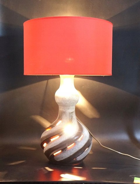 H-P DUŻA CERAMICZNA LAMPA STOŁOWA NIEMCY LATA 70-te