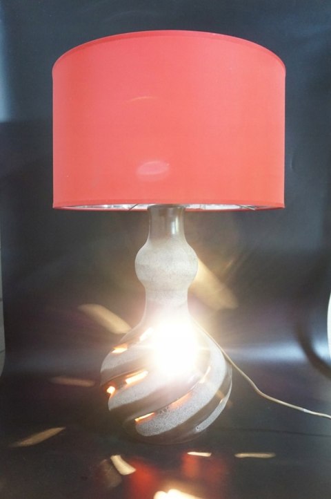 H-P DUŻA CERAMICZNA LAMPA STOŁOWA NIEMCY LATA 70-te