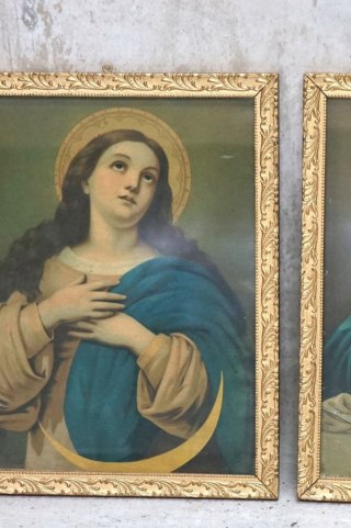 H-P PARA ZABYTKOWYCH OBRAZÓW RELIGIJNYCH MARIA I JEZUS - oleodruk\