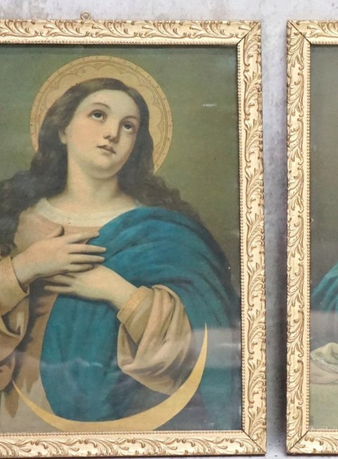 H-P PARA ZABYTKOWYCH OBRAZÓW RELIGIJNYCH MARIA I JEZUS - oleodruk\