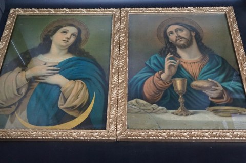 H-P PARA ZABYTKOWYCH OBRAZÓW RELIGIJNYCH MARIA I JEZUS - oleodruk\