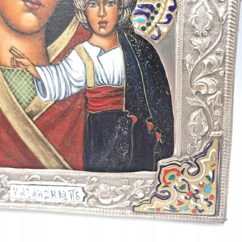 H-P PIĘKNA IKONA MATKI BOSKIEJ KAZAŃSKIEJ W KOSZULCE