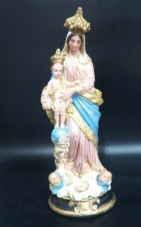 H-P STARA FIGURA MATKA BOSKA Z DZIECIĄTKIEM NOTRE DAME DES VICTOIRES ANTYK