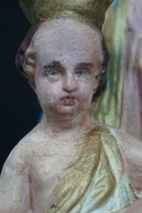 H-P STARA FIGURA MATKA BOSKA Z DZIECIĄTKIEM NOTRE DAME DES VICTOIRES ANTYK