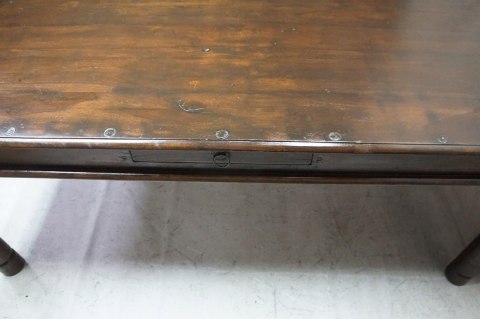 H-P WIELKI MASYWNY STÓŁ KOLONIALNY VIKING - z szufladą dł 185cm