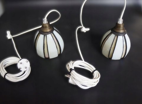 H-P ZWIS LUFITOWY Z KLOSZEM TIFFANY LAMPKA SUFITOWA ZWIS ŻYRANDOL
