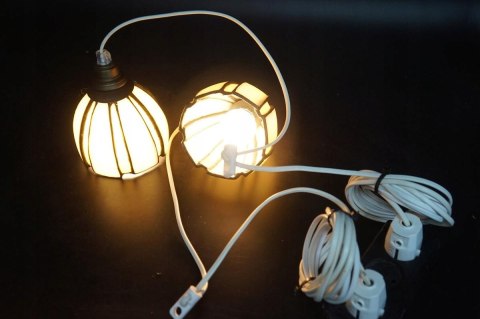 H-P ZWIS LUFITOWY Z KLOSZEM TIFFANY LAMPKA SUFITOWA ZWIS ŻYRANDOL