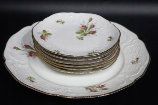 H-P KOMPLET ROSENTHAL TALERZ NA CIASTO +6 TALERZY DESEROWYCH Sanssouci