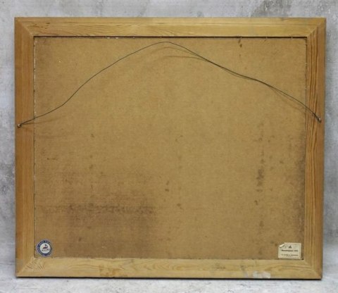 H-P NADMORSKI PEJZAŻ OLEJ NA DESCE 73cm x 60cm