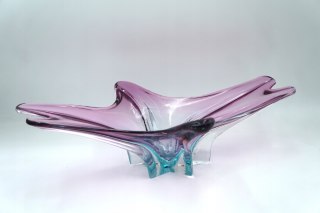 H-P WIELKA SZKLANA NIEPOWTARZALNA PATERA MURANO 51cm z Wenecji