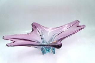 H-P WIELKA SZKLANA NIEPOWTARZALNA PATERA MURANO 51cm z Wenecji