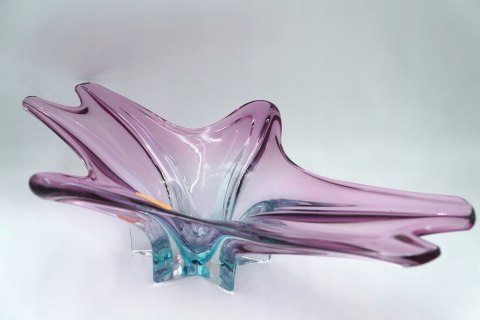 H-P WIELKA SZKLANA NIEPOWTARZALNA PATERA MURANO 51cm z Wenecji
