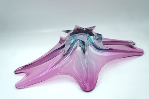 H-P WIELKA SZKLANA NIEPOWTARZALNA PATERA MURANO 51cm z Wenecji