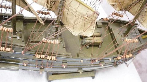 H-P WIELKI PIĘKNY STARY STATEK ŻAGLOWIEC DREWNIANY WASA 67x64x14