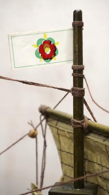 H-P WIELKI PIĘKNY STARY STATEK ŻAGLOWIEC DREWNIANY WASA 67x64x14