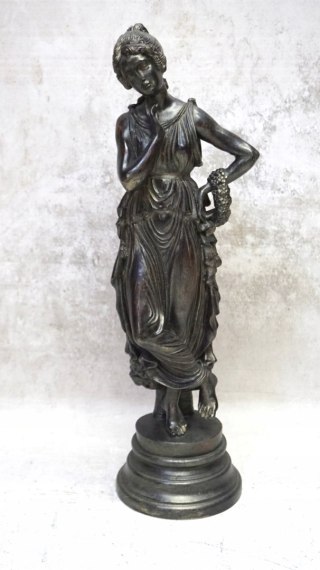 H-P WYSOKA DUŻA FIGURA RZYMIANKA - ALABASTER BARWIONY 63cm
