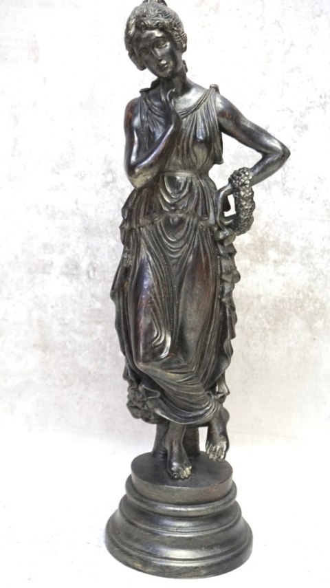 H-P WYSOKA DUŻA FIGURA RZYMIANKA - ALABASTER BARWIONY 63cm