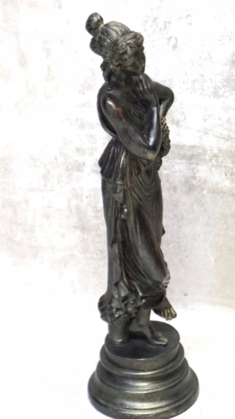 H-P WYSOKA DUŻA FIGURA RZYMIANKA - ALABASTER BARWIONY 63cm