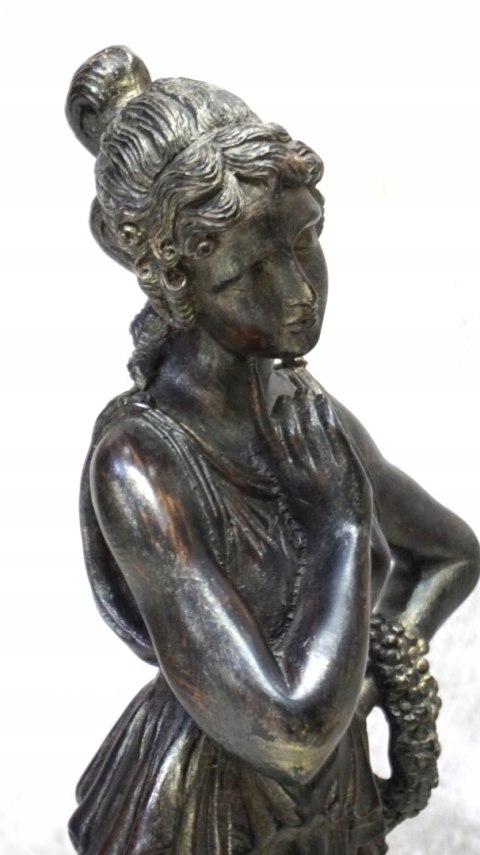 H-P WYSOKA DUŻA FIGURA RZYMIANKA - ALABASTER BARWIONY 63cm