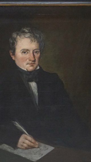 H-P ANTYCZNY OBRAZ OLEJ NA PŁÓTNIE - PORTRET ARYSTOKRATY PRZODKA