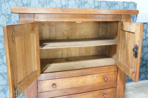 H-P KOMODA DREWNIANA LOFT WSPANIAŁA SOLIDNA /n