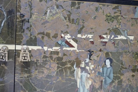 H-P ORIENTALNA KOMODA SZAFA - CHINY JAPONIA - UNIKATOWA malowana