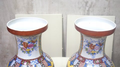 H-P SMUKŁY SZALENIE BARWNY CHIŃSKI WAZON WIELKI 60cm