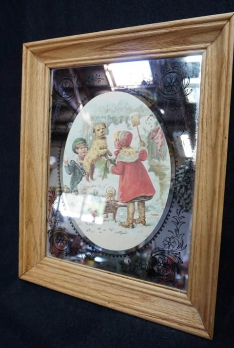 H-P CUDNA REPRODUKCJA NA LUSTRZE VINTAGE - DEKORACJA ŚCIENNA OBRAZEK