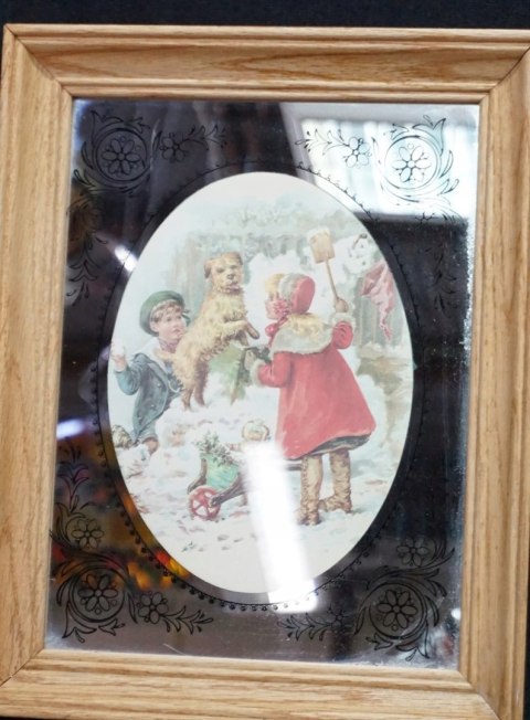 H-P CUDNA REPRODUKCJA NA LUSTRZE VINTAGE - DEKORACJA ŚCIENNA OBRAZEK