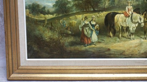 H-P CZAS ŻNIW duży oleodruk w/g Francis Wheatley (British, 1747-1801) obraz