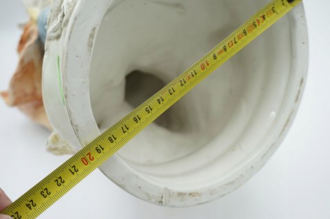 H-P DUŻA FIGURA DWORZANIN WŁOSKA CERAMIKA a'la CAPODIMONTE 57cm