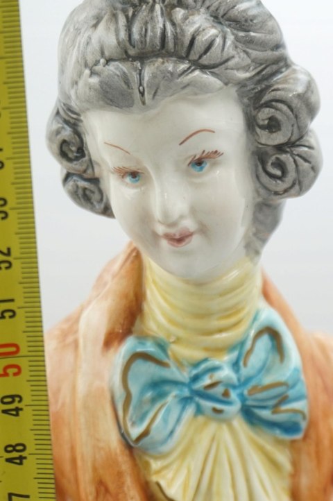 H-P DUŻA FIGURA DWORZANIN WŁOSKA CERAMIKA a'la CAPODIMONTE 57cm