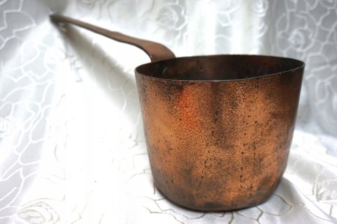 H-P DUŻY GŁĘBOKI RONDEL CAŁY Z MIEDZI CYGAŃSKI 1,8kg