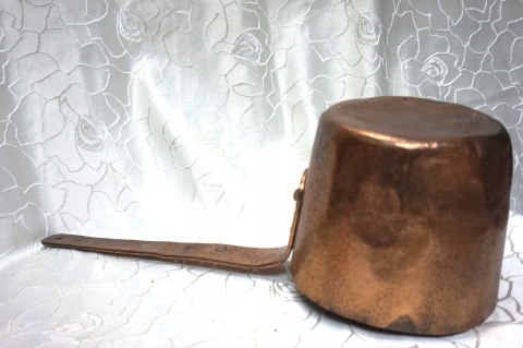 H-P DUŻY GŁĘBOKI RONDEL CAŁY Z MIEDZI CYGAŃSKI 1,8kg