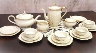 H-p ROSENTHAL VICTORIA KONACH SERWIS kawa ecru