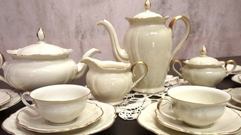 H-p ROSENTHAL VICTORIA KONACH SERWIS kawa ecru