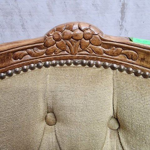 H-P Okazja !! FOTEL LUDWIK WELUROWY do renowacji /s