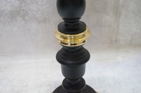 H-P STYLOWA LAMPA STOŁOWA VINTAGE DREWNO MOSIĄDZ CZARNA