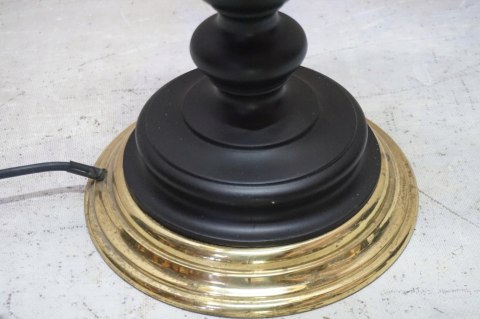 H-P STYLOWA LAMPA STOŁOWA VINTAGE DREWNO MOSIĄDZ CZARNA