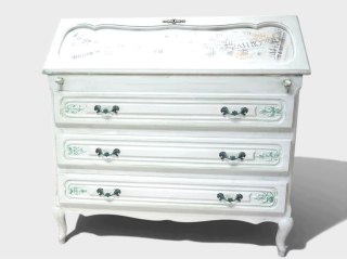 H-P STYLOWY SEKRETARZYK LUDWIKOWSKI - SHABBY CHIC STYL PROWANSALSKI BIELONY