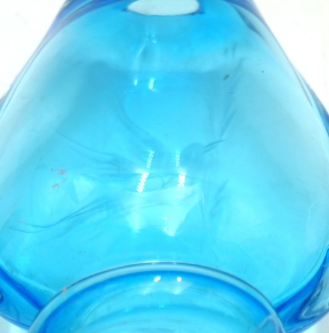 H-P CUDNY NIEBIESKI SZKLANY WAZON KOSTA BODA ART GLASS