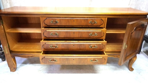 H-P STYLOWA KOMODA BUFET CHIPPENDALE ORZECH RETRO SALON